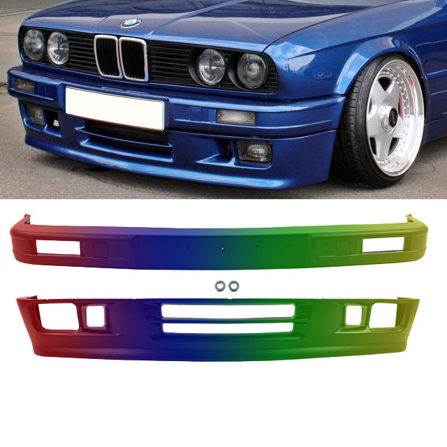 Exklusiv Sport Stoßstange Frontspoiler vorne oben + unten passt für BMW E30 ab 1985-1994 auch M-Technik II in Wunschfarbe ...