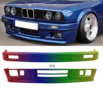 Exklusiv Sport Stoßstange Frontspoiler vorne oben + unten passt für BMW E30 ab 1985-1994 auch M-Technik II in Wunschfarbe ...