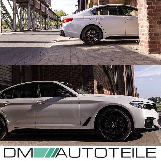 Sport-Performance Seitenschweller Schwarz +Folie Ansätze passt für BMW G30 G31 M
