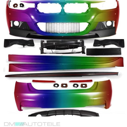 Sport-Performance Umbau Stoßstange Bodykit LACKIERT 316-320 passend für BMW 3er F30 Limousine+ ABE*