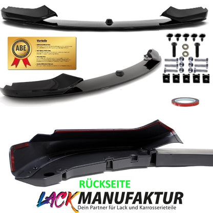 LACKIERT Schwarz Frontspoiler Sport-PERFORMANCE für BMW F32 F33 F36 mit M-Paket