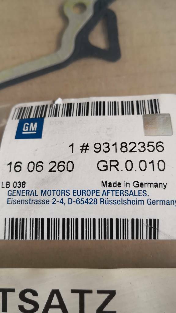 Opel Meriva A Tigra B Dichtungsatz Kurbelgehäuse neu original GM