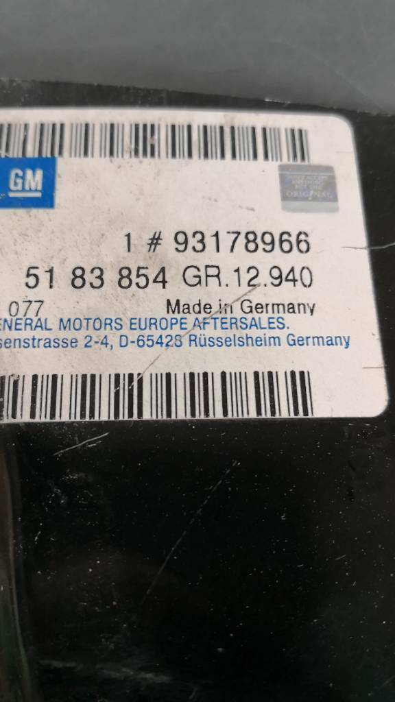Opel Signum Reparaturblech Neu Original GM