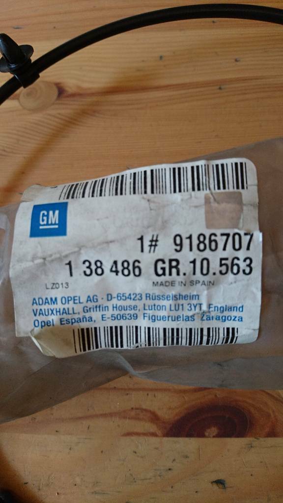 Opel Youngtimer Oldtimer Bowdenzug Seilzug neu GM 9186707