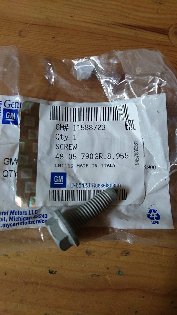 Opel Torxschraube M8x25 Hydrobuchse Längsträger neu original GM