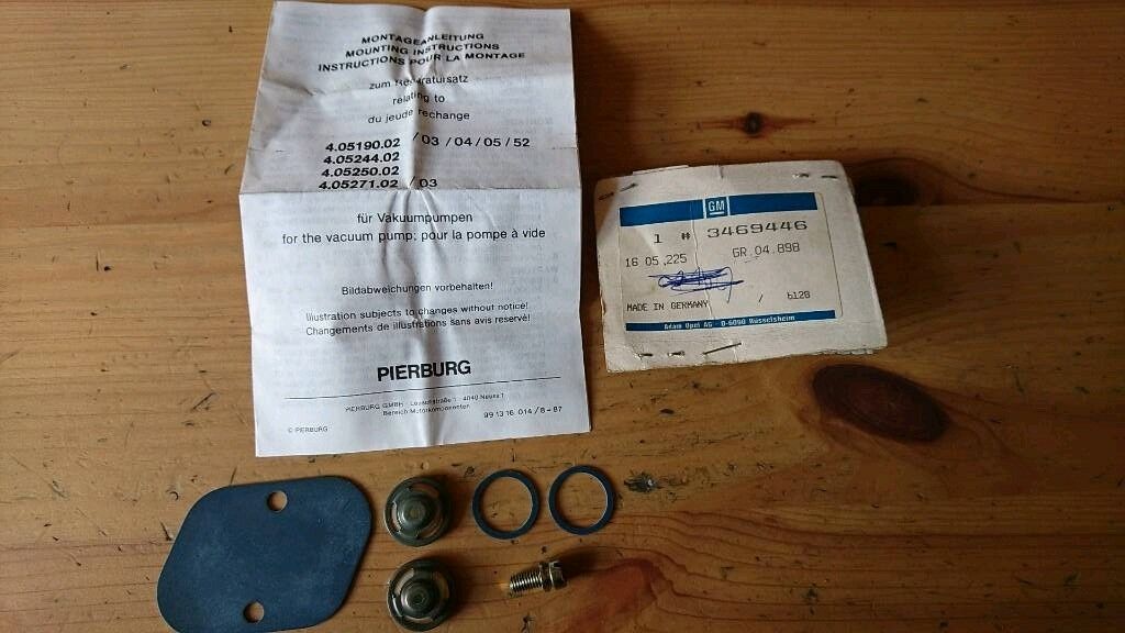 Original GM Opel Rekord E Reperatursatz Benzinpumpe Neu