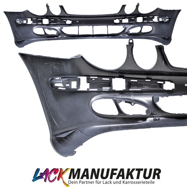 Set Lackiert Mercedes E-Klasse W211-S211 Frontstoßstange Bj 02-06 kein Xenon für Classic-Elegance