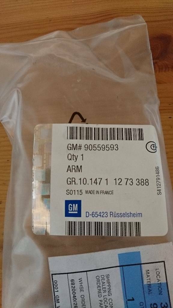 Astra G Caravan Wischerarm Heckklappe neu original GM