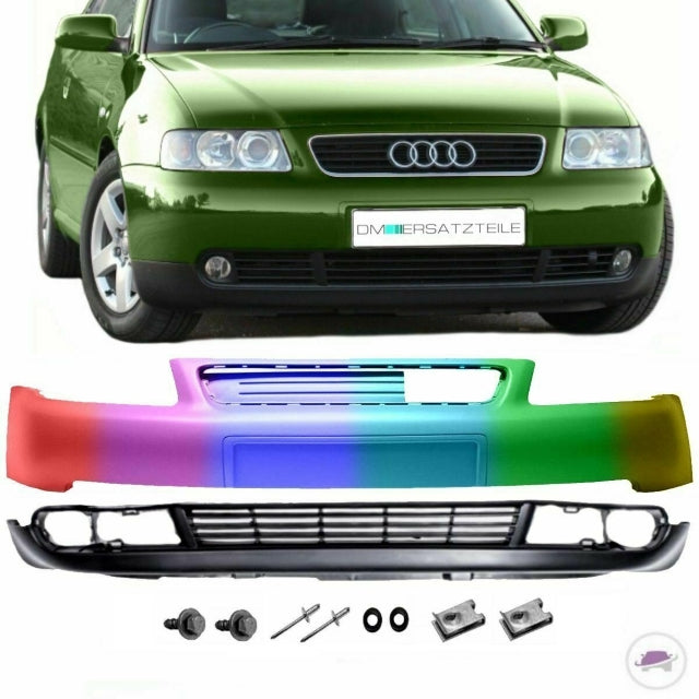 Set LACKIERT Audi A3 8L 8L1 Stoßstange vorne oben Bj 00-03 grundiert Oberteil