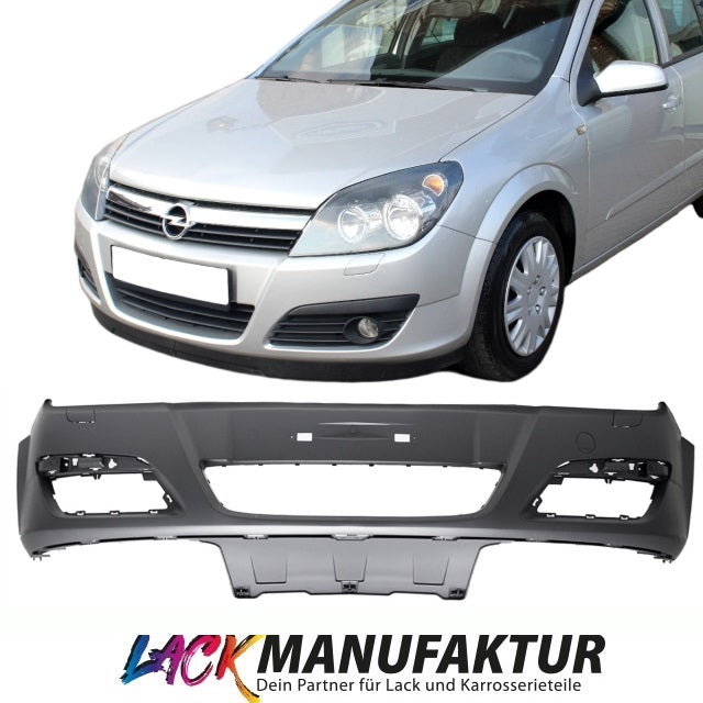 Set LACKIERT Opel Astra H Stoßstange vorne Bj 04-07 grundiert für SRA nicht für GTC+OPC Modelle