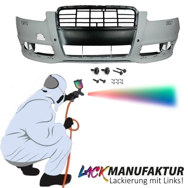 Set Lackiert Audi A6 4F2 C6 Limo Avant Stoßstange vorne SRA/PDC +MONTAGEKIT Bj.08-11