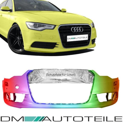 Set Lackiert Audi A6 C7 Stoßstange vorne Bj. 10-14 mit PDC/SRA  in Wunschfarbe