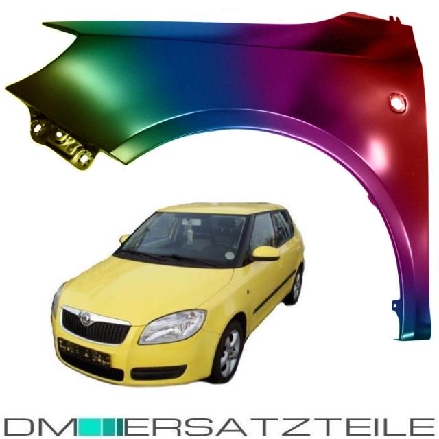 SET Skoda Fabia II Roomster 5J Kotflügel Vorne Links + Blinkerloch 06-14 LACKIERT