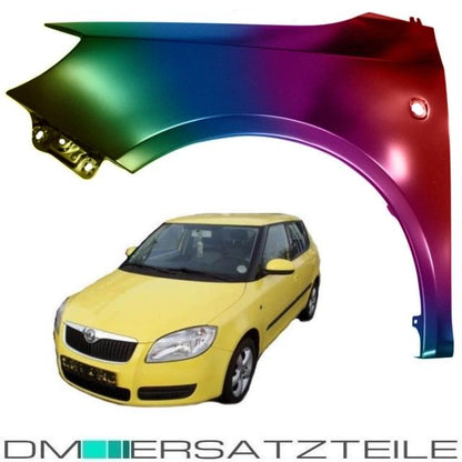 SET Skoda Fabia II Roomster 5J Kotflügel Vorne Links + Blinkerloch 06-14 LACKIERT