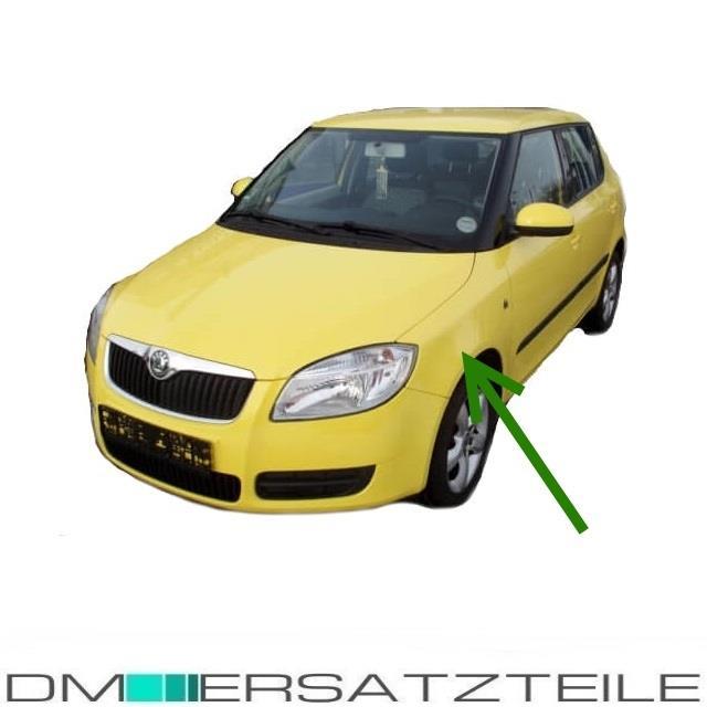 SET Skoda Fabia II Roomster 5J Kotflügel Vorne Links + Blinkerloch 06-14 LACKIERT
