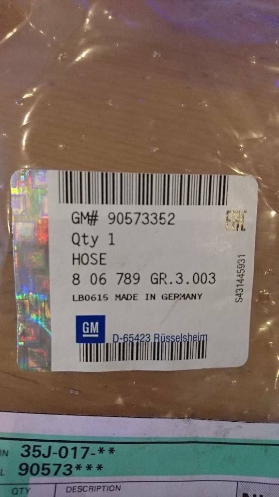 Astra G Zafira A Corsa C Tank Entlüftungsschlauch Neu Original GM