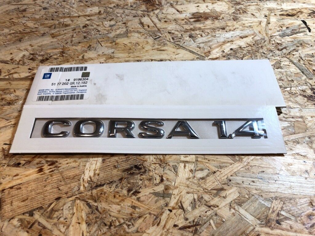 Original GM Opel Corsa 1.4 Emblem Logo *NEU*