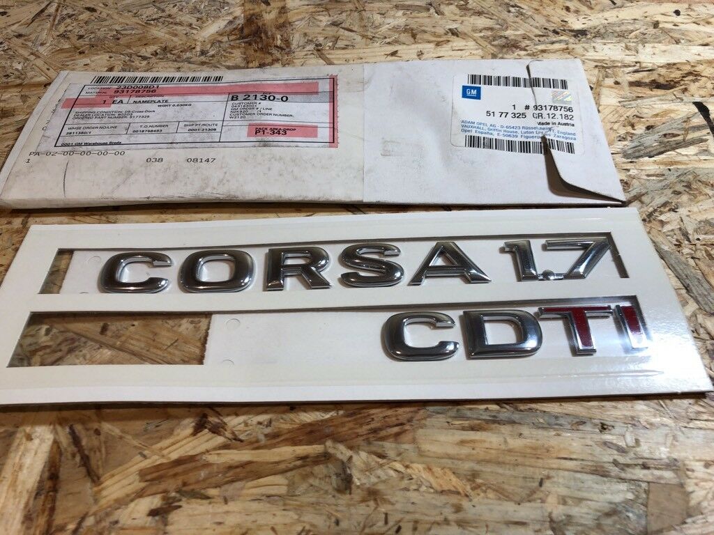 Original GM Opel Corsa 1.7 CDTI Emblem Neu