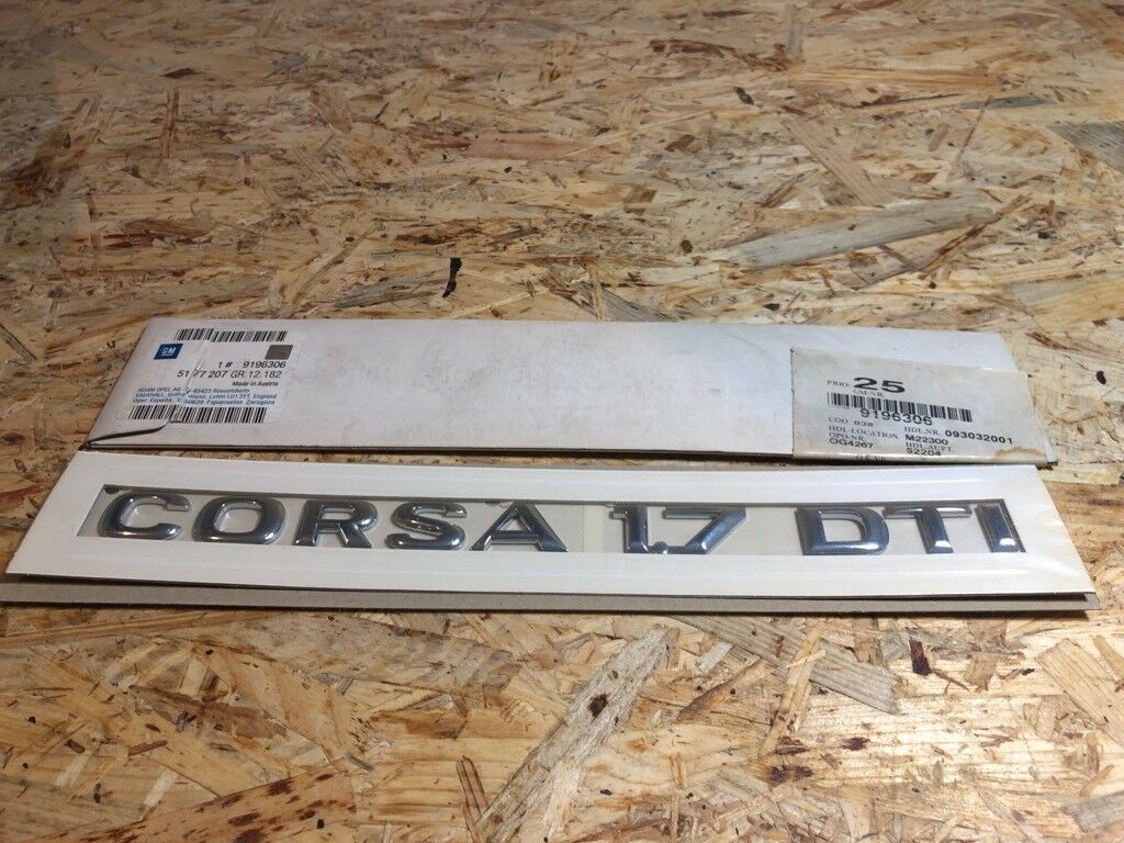 Original GM Opel Corsa 1.7 DTI Emblem Neu