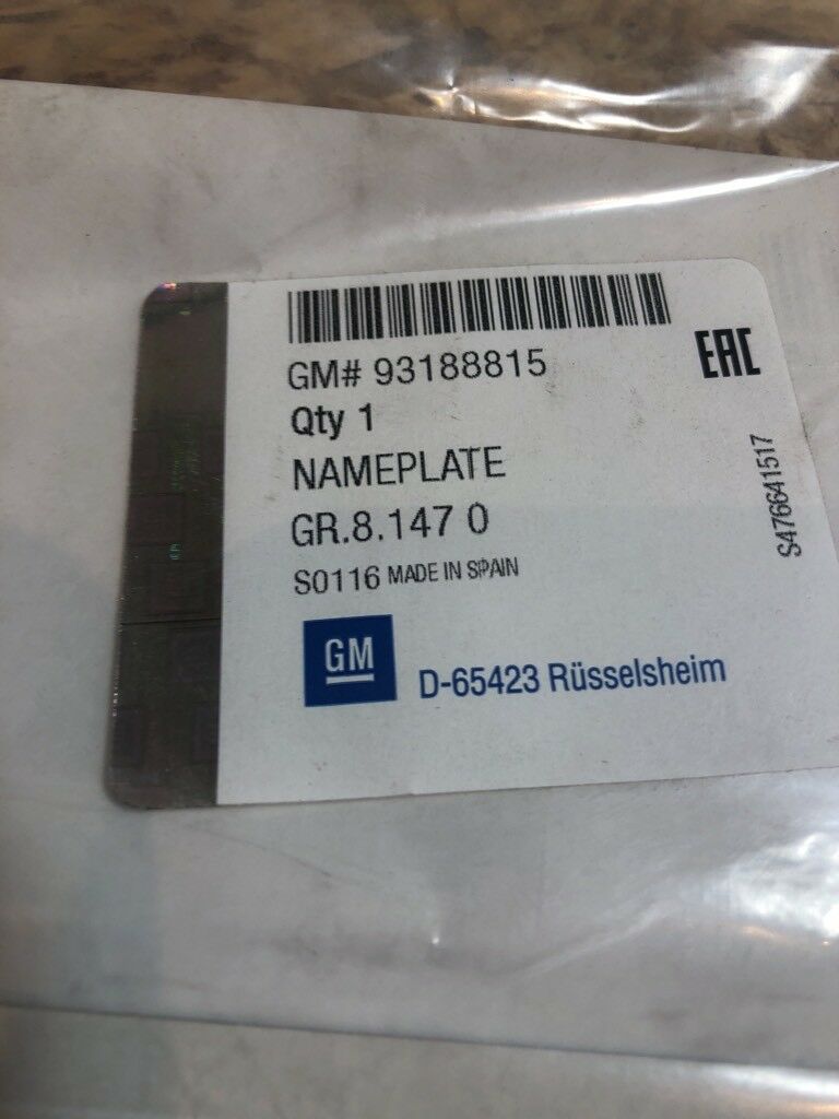 Original GM Opel Corsa 1.4 Emblem Neu