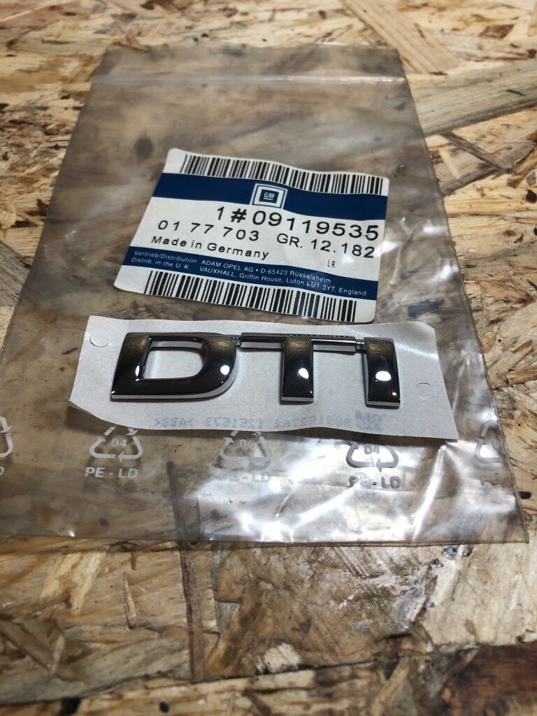 Original GM Opel DTi Emblem Schriftzug klebend Neu