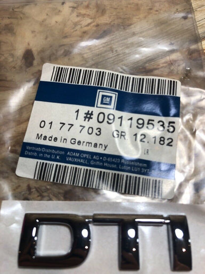 Original GM Opel DTi Emblem Schriftzug klebend Neu