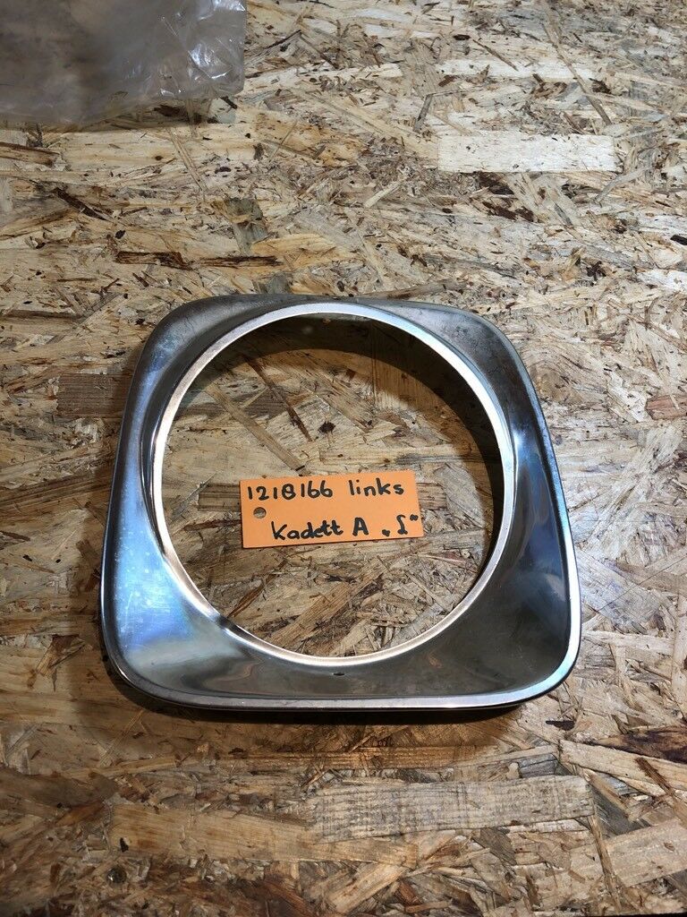 Opel Kadett A Scheinwerfer Abdeckung Chrom links neu original GM