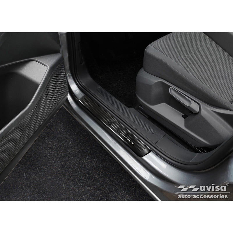 Schwarz Edelstahl Einstiegsleisten passend für Volkswagen Caddy V 2020- - 'Special Edition' - 2-Teilig