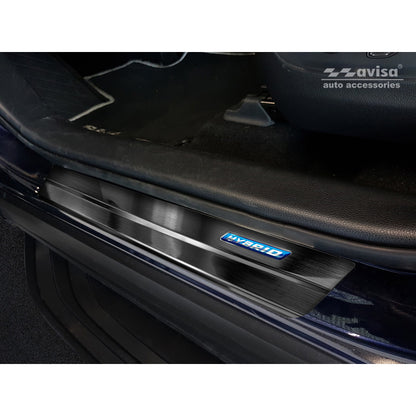 Schwarz Edelstahl Einstiegsleisten passend für Toyota RAV4 (5th Gen.) 2018- & Suzuki Across 2020- - 'Hybrid' - 4-teilig