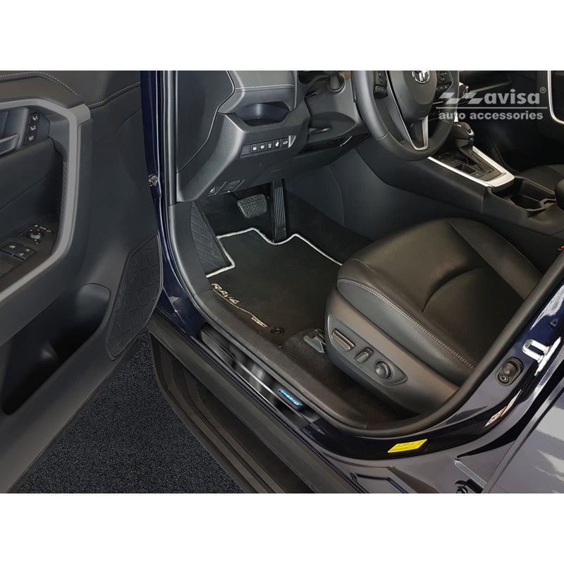 Schwarz Edelstahl Einstiegsleisten passend für Toyota RAV4 (5th Gen.) 2018- & Suzuki Across 2020- - 'Hybrid' - 4-teilig