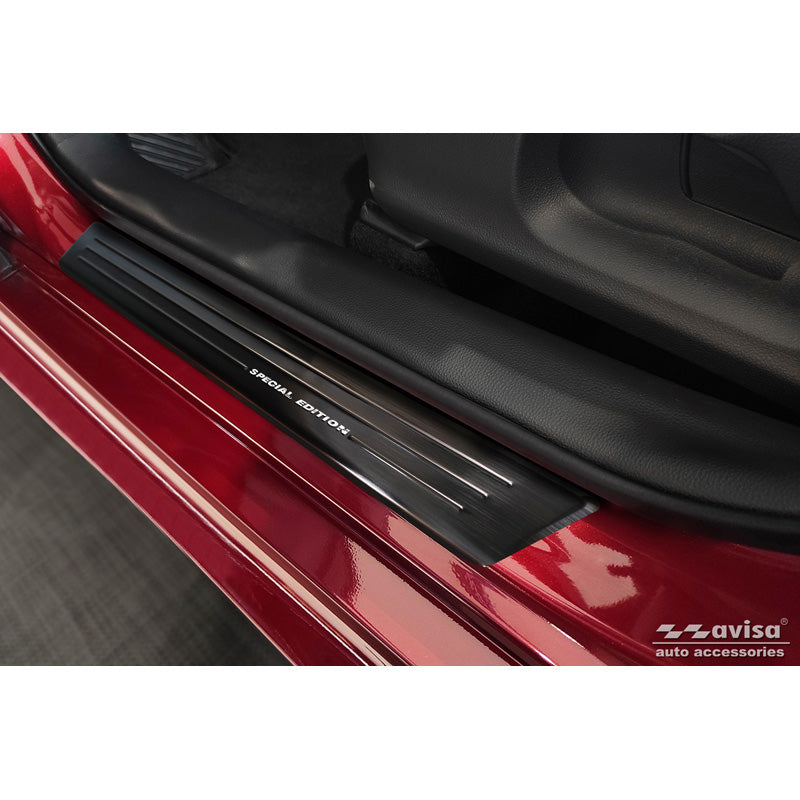 Schwarz Edelstahl Einstiegsleisten passend für Toyota Yaris 2020- exkl. GR - 'Special Edition' - 4-teilig