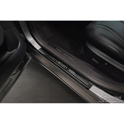 Schwarz Edelstahl Einstiegsleisten passend für Ford Mustang Mach-E 2020- 'E-Power' - 4-teilig