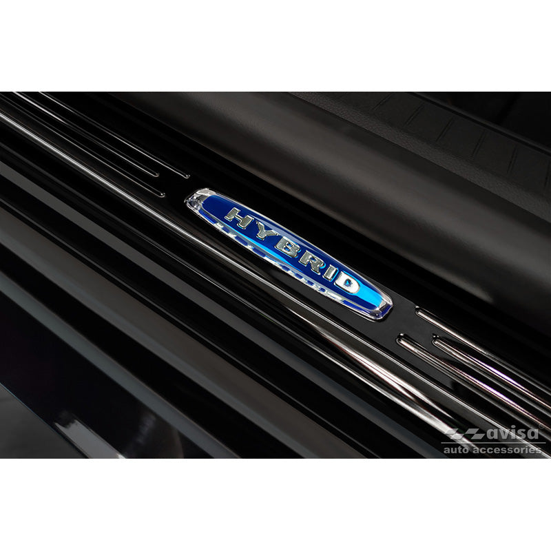 Schwarz Edelstahl Einstiegsleisten passend für Ford Kuga III 2019- 'Hybrid' - 4-teilig