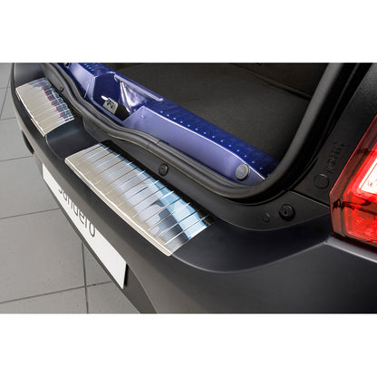 Edelstahl Heckstoßstangenschutz passend für Dacia Sandero II 2012-2020 'Ribs' (2-teilig)