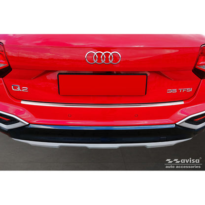 Edelstahl Heckstoßstangenschutz passend für Audi Q2 Facelift 2020-