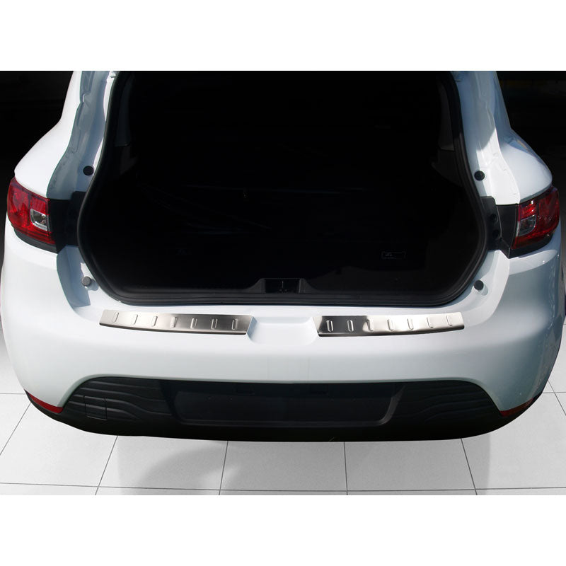 Edelstahl Heckstoßstangenschutz passend für Renault Clio IV 5-türer 2013-2017 & FL 2017-2019 inkl. GT-Line 'Ribs'