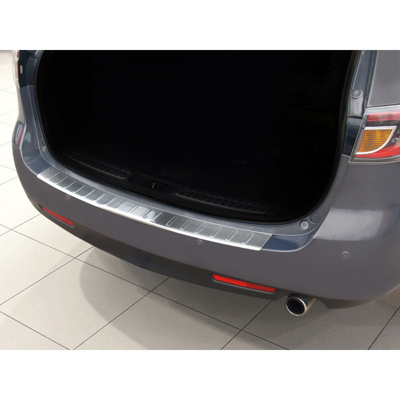 Edelstahl Heckstoßstangenschutz passend für Mazda 6 combi 2008-2012 'Ribs'