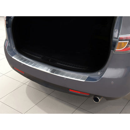 Edelstahl Heckstoßstangenschutz passend für Mazda 6 combi 2008-2012 'Ribs'