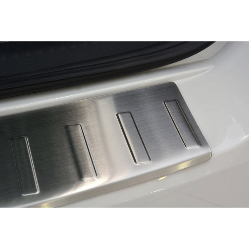 Edelstahl Heckstoßstangenschutz passend für Skoda Rapid Spaceback 2013-2019 'Ribs'
