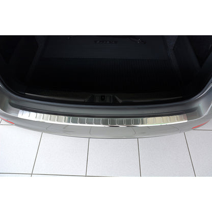 Edelstahl Heckstoßstangenschutz passend für Skoda Superb Combi 2013-2015 'Ribs'