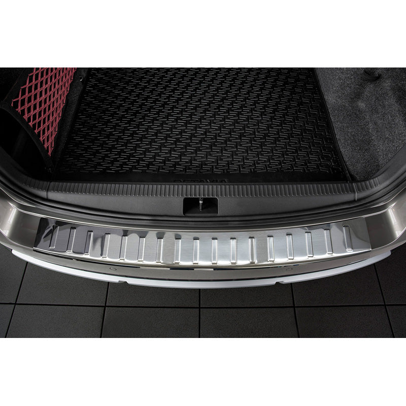 Edelstahl Heckstoßstangenschutz passend für Skoda Octavia III Scout 2014-2020 'Ribs'