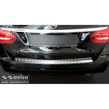 Edelstahl Heckstoßstangenschutz passend für Mercedes C-Klasse W205 Kombi 2014-2021 'Ribs'