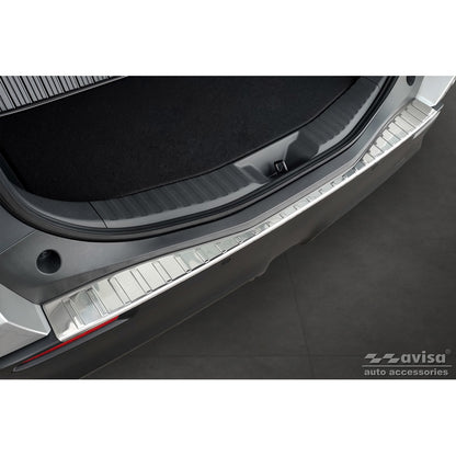 Edelstahl Heckstoßstangenschutz passend für Toyota bZ4X 2021- & Subaru Solterra 2022- 'Ribs'