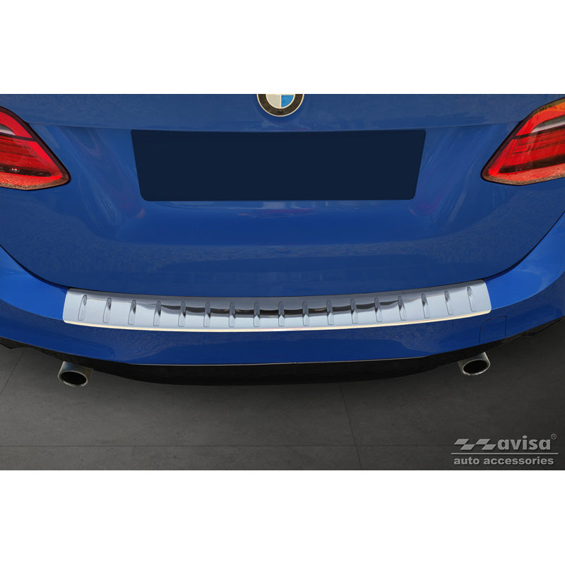 Edelstahl Heckstoßstangenschutz passend für BMW 2 Active Tourer F45 2013-2021 mit M-Paket 'Ribs'