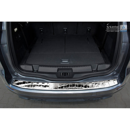 Chrom Edelstahl Heckstoßstangenschutz passend für Ford S-Max II 2015- 'Ribs'