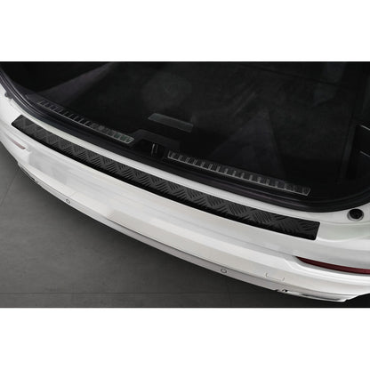 Matt-Schwarz Aluminium Heckstoßstangenschutz passend für Volvo XC90 II 2015- 'Riffled Plate'