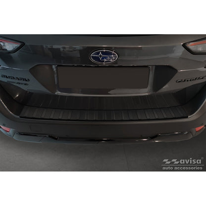 Matt-Schwarz Edelstahl Heckstoßstangenschutz passend für Subaru Outback (BT) 2020- 'Ribs'