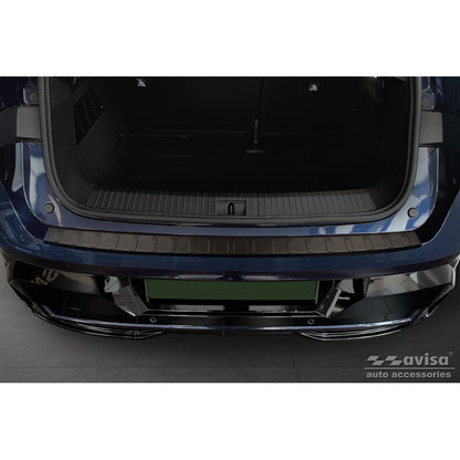 Matt-Schwarz Edelstahl Heckstoßstangenschutz passend für Renault Megane E-Tech 2022- 'Ribs'