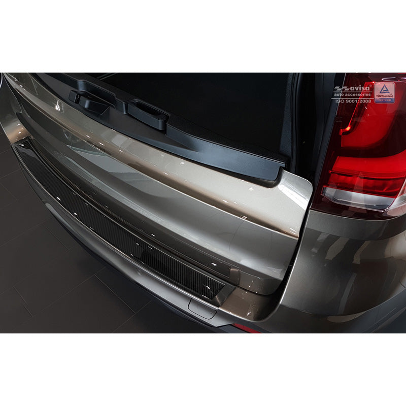 Edelstahl Heckstoßstangenschutz 'Deluxe' passend für BMW X5 (F15) 2013-2018 Schwarz/Schwarz Karbon