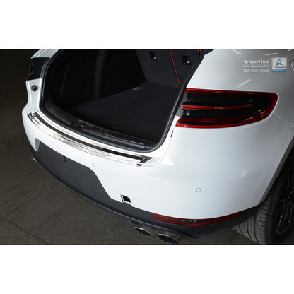 Edelstahl Heckstoßstangenschutz 'Deluxe' passend für Porsche Macan 2014- Chrom/Schwarz Karbon